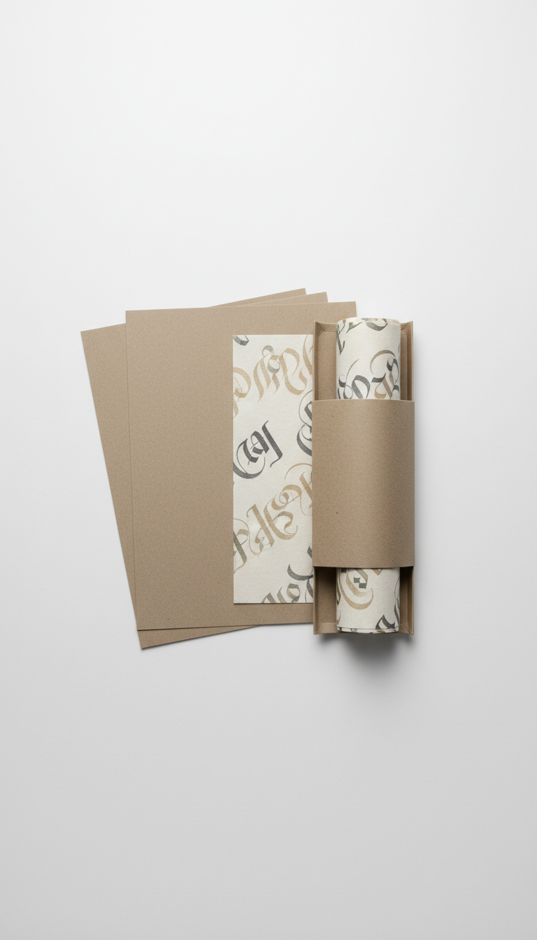 Personalized Calligraphy Paper Set with Name Monogram